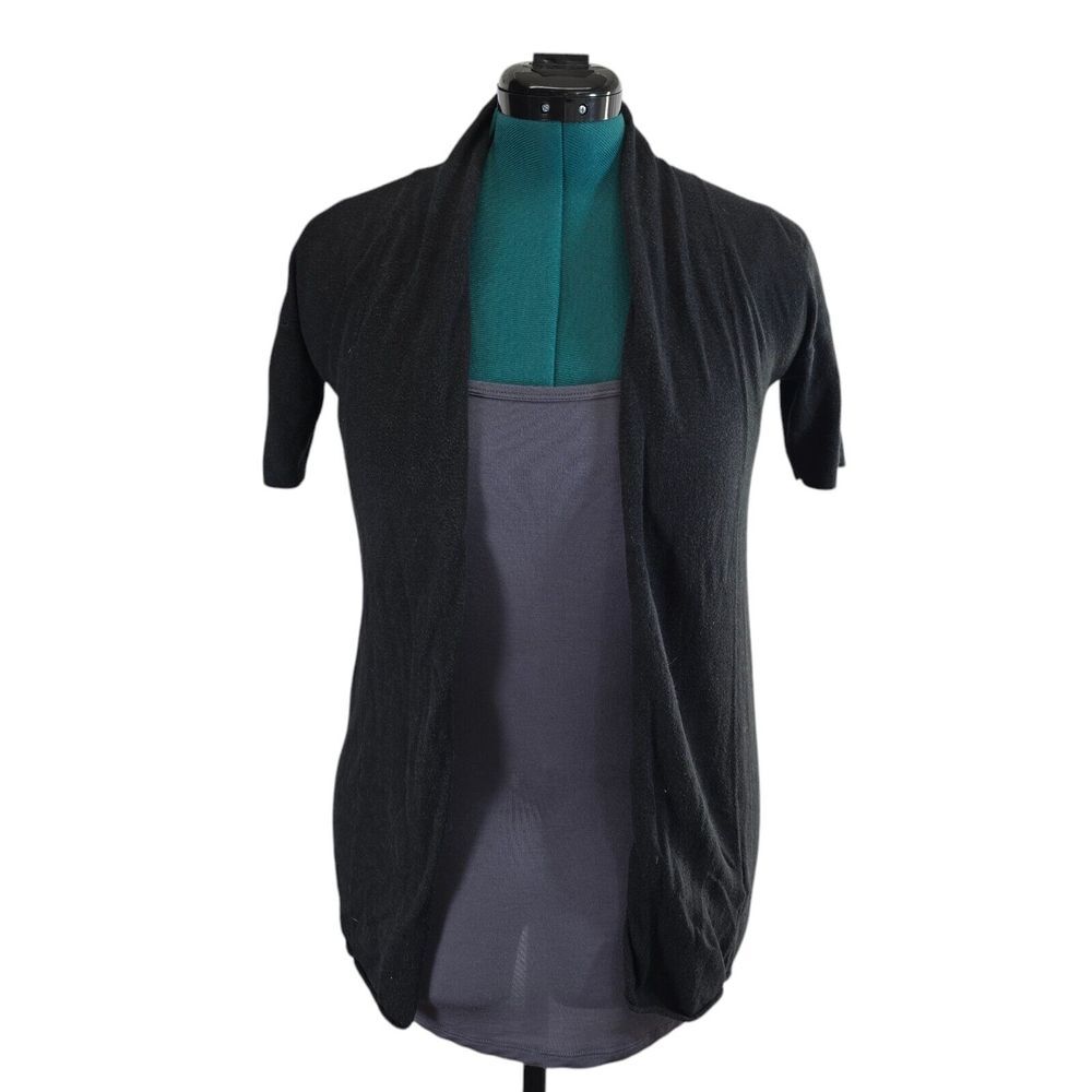 OLD‎ NAVY Women's Short Sleeve Open Front Cardigan Sweater Size XS Black